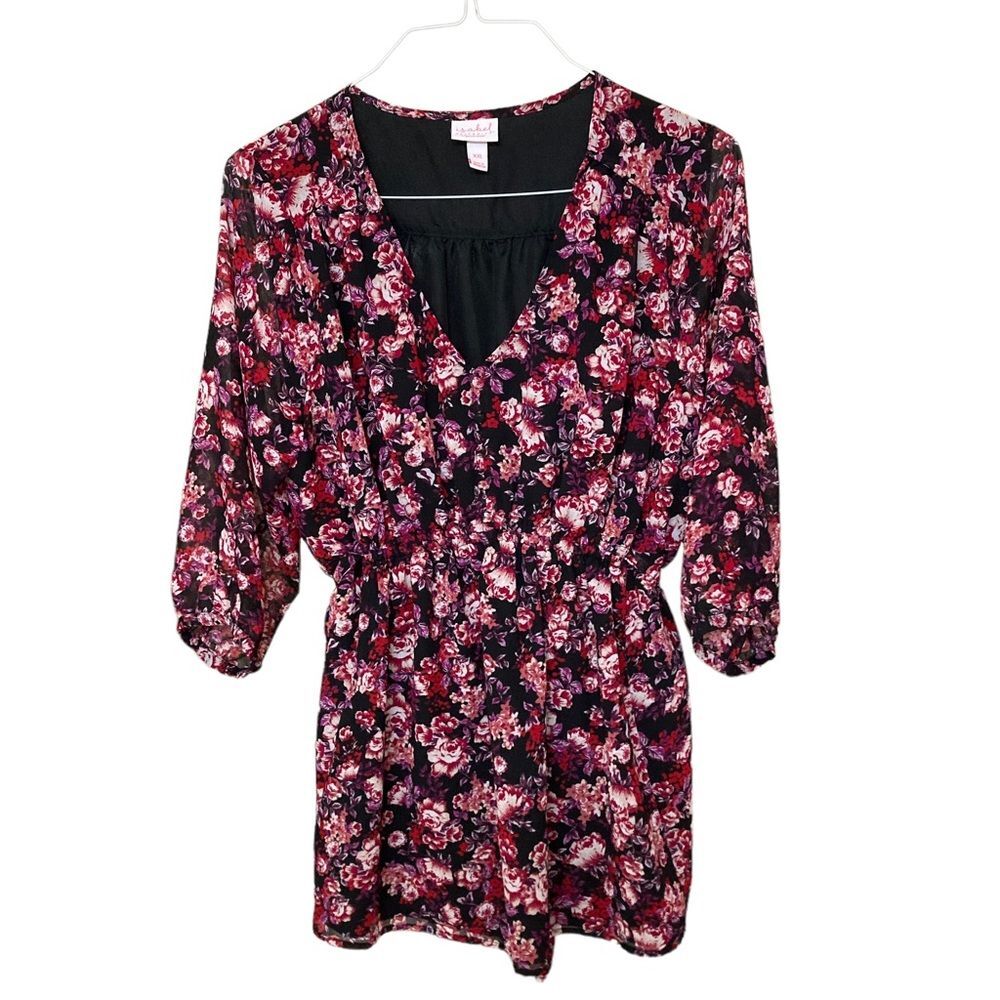 Isabel Maternity Red Floral V-neck Blouse Size XXL